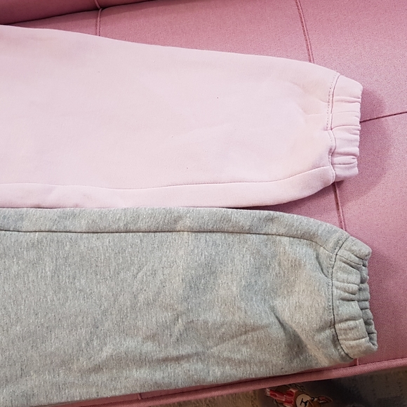 New 2 Toned Pink & Grey Adorable Sweat Pants - Picture 8 of 17